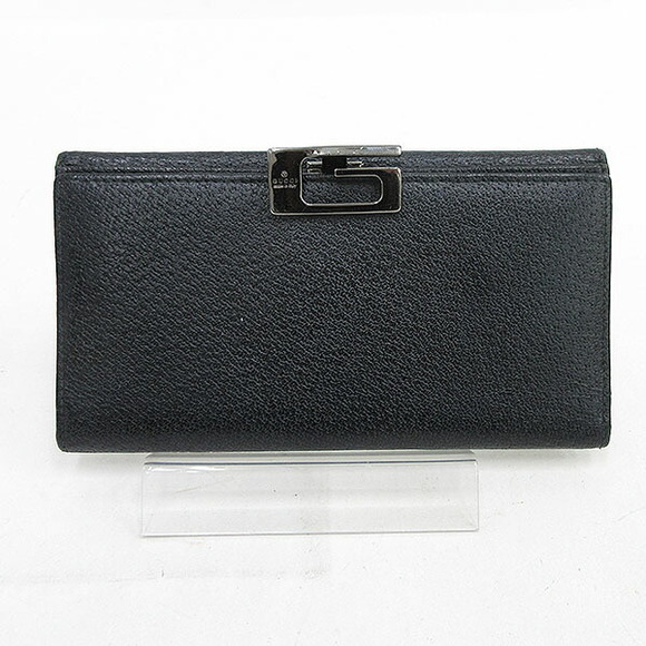 Gucci Double Hook Long Wallet Black Leather - Picture 1 of 12